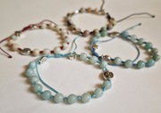Różaniec  - bransoletka z amazonitu,  kamienie naturalne 