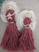 Aniołek amarant/ hand made