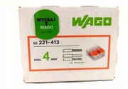 WAGO SZYBKOZŁĄCZKA LINKA-DRUT 3x4 221-413 90sztuk