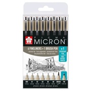 Zestaw cienkopisów Pigma Micron Sakura czarne 8 szt