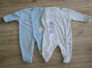 2 x Pajacyk niemowlęcy ocieplany George rozm. 50/62 - 0/3 m-ce 