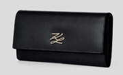 Karl Lagerfeld Autograph Cont Flap leather black portfel skórzany NOWY