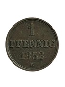 Niemcy Hanower 1 pfennig 1853 B 