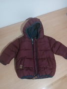 Bordowa zimowa kurtka firmy next używana 6- 9 mies