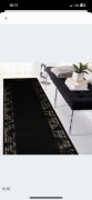 DYWAN CHODNIK GLAMOUR 80x300 cm czarny #AT3806
