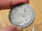 Moneta YES/NO nowa w kapslu