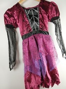 Strój na hallowen bal karnawałowy dla dziewczynki czarownica 5-7l