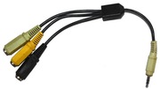 Adapter MiniJack męski na 3x miniJack żeński