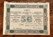 AKCJA Towarzystwo Przemysłu Metalowego K.Rudzki i Spółka 50zł Warszawa 1926