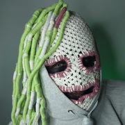 Wełniana kominiarka męska, szara maska narciarska, szara czapka z dzianiny