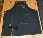 Fartuch na paski czarny 