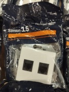 GNIAZDO KOMP. RJ45 KAT.6E PODWÓJNE SERII SIMON 15 
