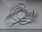Kabel USB microUSB 150cm, płaski, biały, używany, sprawny, Pepco 288518