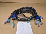Adapter kablowy, KVM, VGA + 2x PS/2