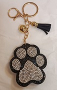 Lśniący brelok psia łapka do kluczy torebki dżety 