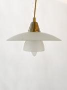 Lampka szklana wisząca vintage retro prl loft 