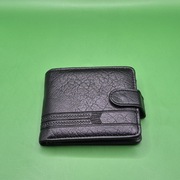 Portfel ze skóry męski dużo przegród czarny zapinany Nowy