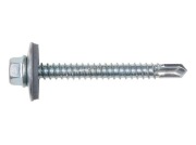 Wkręt samowiercacy do fasad z łbem sześciokątnym i podkładka uszczelniającą