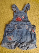 Kombinezon ogrodniczki spodenki jeansowe dziewczyny 98