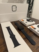 Apple Watch 7 45mm GPS + Cellular Alluminium Midnight Super Stan + dodatki
