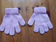 Rękawiczki dziewczęce dziecięce 104 różowe