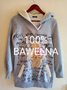 Pluszowa długa bluza z kapturem rozmiar L / 40 / 12