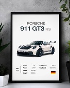 Plakat A3 Porsche 911 GT3