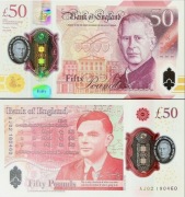 Anglia Karol III 50 funtów EF+ P-401