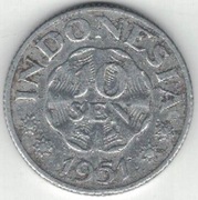 Indonezja 10 sen senów 1951 - 23 mm - nr 1