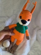 Urocza, Ręcznie Robiona Wiewiórka na Szydełku (Amigurumi) - 27 cm