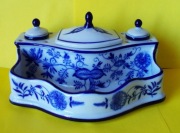 Kałamarz --- przybornik na biurko --- wzór cebulowy