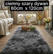 Nowy Miękki Dywan Szary 120x60 Antypoślizgowy Premium