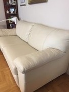 KANAPA rozkładana + 2 fotele 100 % skóra