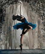 AMBROZIEWICZ Obraz Abstrakcja Nowoczesny Baletnica