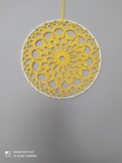 ozdoba na ścianę/ okno - serwetka w obręczy