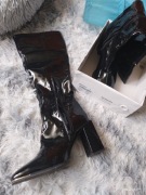 Kozaki damskie lakierowane 