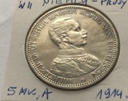 5 MAREK NIEMCY PRUSY MUNDUR WILHELM II Ag