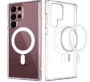 Plecki Case Transparentny Samsung S22 Ultra + Szkła na Aparat