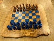 Oryginalne szachy z drewna oliwnego