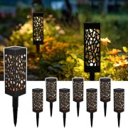 Lampy solarne ogrodowe 8 szt. ciepła biel automatyczne do ścieżek NOWE