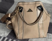 Torebka shopperka duża A4 do pracy, na codzień M&Mz BAGS beż cappuccino