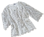 Biała bluzka, koronkowa, rękaw 3/4, Fair Lady, rozmiar 44 (XL-XXL) NOWA