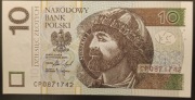 Banknot 10 złotych Mieszko I 2025 seria CP z paczki 
