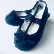 Baleriny pluszowe kapcie H&M granatowe mięciutkie Rozm. 25