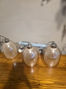 Lampa sufitowa wisząca 3 klosze szklana