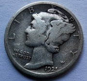 10 centów USA 1921 bardzo rzadko spotykany rocznik