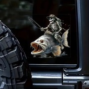 Naklejki naklejka winylowe  8x8 na auto ryby truposz świetna kozak jakość 