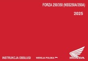 INSTRUKCJA UZYTKOWNIKA HONDA FORZA 250 350 NSS 250A 350A 2025r j.POLSKI