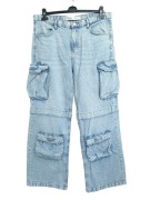 Spodnie jeansowe bojówki Bershka EUR 38 M L 100% bawełna