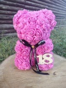 Miś z różyczek 18 urodziny prezent 